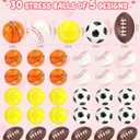 30 Pack Valentine Cards for Kids Classroom with Sports Squeeze Balls Bulk, Fun Valentine Classroom Gifts, Valentine Exchange for Boys Girls School Class Game Prizes Fidget Toys Party Favors