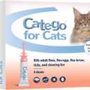 Catego for Cats Flea and Tick Treatment & Prevention (Over 1.5 lbs) 6-Month Supply