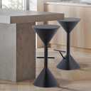 JONATHAN Y BSL1003A Chronos 29.75" Modern Industrial Iron Hourglass Backless Bar Stool with Foot Rest for Home, Kitchen, Dining Room, Workspaces, Cafes and Resturants, Black, 14" W x 14" D x 29.75" H