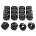 3/8"-24 Open Lug Nuts Fit for Polaris RZR Sportsman ATV Wheels, 16Pcs 3/8-24 Open Ended Bulge Lug Nuts for TRX Magnum Professional Series, 17mm Hex Cone Seat Wheel Lug Nuts for UTV with Wheel Spacers