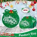 12 Pack Christmas Felt Coasters - Absorbent Felt Coasters for Tea, Coffee, Decorative Holiday Supplies
