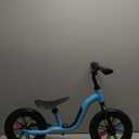 NEW Chillafish Izzy Lightweight Toddler Balance Bike, Blue With Colorful Wheels