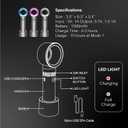 Lyon Lash Portable USB Rechargeable Bladeless Mini Fan/Air Conditioning Blower/Handheld Cooling Dryer, Essential Eyelash Extension Supplies, Dries Glue/Adhesive Rapidly (Nickel/Fuchsia Pink)