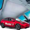 2025 Upgrade Tesla Model Y Sunshade Roof [No Sag, Magnetic Fit, Blocks 99% UV] Nano Ice-Crystal Coated Heat Insulation Glass Roof Shade, Foldable & Light-Tight, Accessories for Tesla Model Y 2020-2025