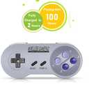 2 x ZAMPAM 2 Pack 2.4GHz Wireless USB Controller Compatible with SNES Games & Nintendo Switch 1, Retro USB Gamepad for Windows PC, Mac, Linux, Raspberry Pi, RetroPie Classic Design, Plug & Play