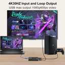 4K Capture Card Game Capture Card 1080P 60FPS for Streaming Capturadora De Video for Game Recording Live Streaming Broadcasting Supports Microphone Input and 3.5MM Headphone Output