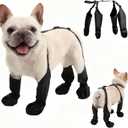 BECEMURU Winter Dog Boots Leggings with Anti-Slip Sole for Small & Medium Dogs, Paw Protector, Perfect for Outdoor Walking, Hiking, Waterproof and Anti-Fall Dog Shoes with Adjustable Strap (S)