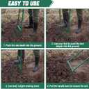 Zonon Heavy Duty Garden Broadfork 59" Steel Long Dual Handle Pitch Fork 16" Wide Broadfork 6 Steel Tines U-Shaped Hand Tiller Broad Fork for Farm and Garden Soil Loosening Weeding Composting Aeration