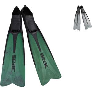 Seac Talent, Mid-Long Fins for Spearfishing, Free Diving and Diving, Green, 11-12