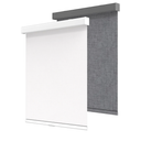 GENIMO 100% Blackout Blinds for Indoor Windows, Cordless Window Shades, Jacquard Thermal Insulated, UV Protection Fabric, Window Blinds for Home, Office, Bedroom, Easy to Install, White, 29" W X 72" H