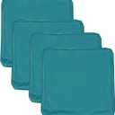 Patio Seat Cushion Covers,Washable Slip Covers Replacement,Waterproof Outdoor Furniture Chair Cushion Pillow Seat Cover for Couch,Garden,Sofa,Teal,24"22"4"(4 Covers Only)