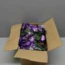 HyeFlora 4pcs Artificial Flowers for Outdoors Fake Pansy with Hanging Basket UV Resistant Silk Spring Faux Flowers for Outside Front Door Porch Yard (Mix Purple)