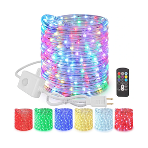 Brizled Color Changing Rope Lights, 18ft 180 LED RGB Rope Lights, Connectable Christmas Light Indoor Tube Lighting with Remote Outdoor White Tube Light Waterproof Color Outdoor Lighting for Xmas Decor