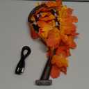 2 Pack Artificial Autumn Maple Tree with 24 LED Lights, Battery/USB Powered Thanksgiving Table Lamp, Fall Harvest Home Decor for Wedding Party Indoor Outdoor