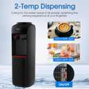 Hot & Cold Water Dispenser, Top Loading Water Cooler Dispenser for 3 or 5 Gallon Bottles, Child Safety Lock, Water Machine for Home/Office