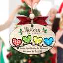 2 x Sister Ornaments 2025 Christmas  Wooden Christmas Ornament for Big Sister or Sister in Law  Sentimental Gift with I Love You Forever Quote  Cute Holiday Keepsake for Women, Girls (B62)