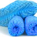 G & F Products Disposable Shoe Covers, Slip-Resistant Booties, Heavy-Duty, Waterproof, Elastic Band, Non-Slip Silicone Sole, Reusable, Protects Floors, Blue, 11 Us Men & 13 Us Women, X-L 100 Pieces
