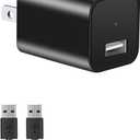 USB Charger Camera,1080P Mini Nanny Cam with Motion Detection Small Wall Charger Secret Cameras with Loop Recording for Home Security Surveillance Video Cameras No WiFi Needed No Audio