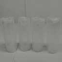 Yaomiao 4 Pcs Hurricane Glass Candle Holders Sleeve Open Ended Glass Bottomless Candle Cover Cylinder Hurricane Clear Chimney Shade Tube Cover for Baby Shower Wedding Party(3 x 10 Inch)