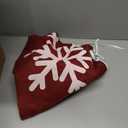 JOOCAR Christmas Shower Curtain Red Snowflake Bath Curtain Winter Holiday Shower Curtain for Bathroom Decor with Hooks 72x72 Inch