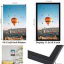 JCJMY 12x20 Picture Frame Black for Poster Photo Picture, Horizontal and Vertical Formats for Wall Hanging, 12 x 20 Wall Gallery Poster Photo Frame for 12 by 20 Photos Posters, Black