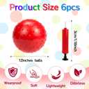 6PCS Bouncy Balls for Kids Toddlers, 12 Inch Sensory Balls Spiky Massage Stress Ball Bulk with Air Pump, Indoor Outdoor Sports Sensory Toys & Party Favors(6Colors)