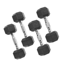 CAP 50 lb Rubber Hex Dumbbell Weight Set, Includes 2 x 10lb, 2 x 15lb Dumbbells