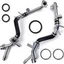 Upgrade aluminum engine coolant,radiator pipes and water pipes.Compatible with,Audi A4 2005-2008, A4 Quattro 2005-2009, A6 2006-2011, A6 Quattro 2005-2009 3.0L-3.2L Replace Number 06E121045E