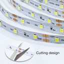 DAYBETTER White LED Strip Light, 20 ft Dimmable Bright Rope Lighting, 6500K 24V Strips, 360 LEDs 2835 Tape Lights for Bedroom, Kitchen, Mirror, Home Decoration(1 Roll)