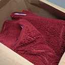 OLANLY Dog Door Mat for Muddy Paws 70x46, Absorbs Moisture and Dirt, Absorbent Non-Slip Washable Doormat, Quick Dry Chenille Mud Mat for Dogs, Entry Indoor Entryway Carpet for Inside Floor, Burgundy