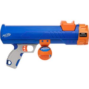Nerf Dog Tennis Ball Blaster Dog Toy Blue/Orange, 16 Inch Compact Blaster with 1 Ball