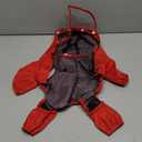 PINA Raincoat for Dogs - Waterproof Jacket With Hood, Lightweight With Leash Hole, Poncho With Reflective Strap and Pocket, Full Wrap Design for Wet Weather Protection, Red, S