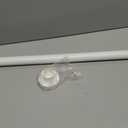 MEXAU White Tension Curtain Rods 41-166 In Extra Long Outdoor Patio Curtain Rods No Drilling Adjustable Heavy Duty Tension Rods for Windows Bathroom Living Room Curtains, Rod Diameter 1.26In