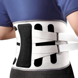 Back Braces for Lower Back Pain Relief with large support plate, Breathable Back Support Belt for Men/Women for work, for Herniated Disc, Sciatica (Small, Black)