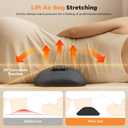 Smooth Triple Fusion 3-in-1 Lumbar Pillow Back Massager with Heat, Vibration & Traction Rechargeable Cordless for Deep Tissue Pain Relief & Relaxation at Home & Office Gift Idea