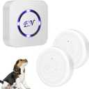 EverNary Dog Doorbell Wireless Dog Door Bells for Potty Training Doggie Door Bell with Waterproof Touch Button Dog Bells Included 1 Receiver and 2 Transmitters (White)