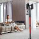Cordless Vacuum Cleaner, 75Mins/55KPa/650W Self-Standing Vacuum Cleaners for Home, with Anti-Static&Anti-Tangle Brush, LED Touch Screen, Stick Vacuum for Carpets, Pet Hair, Hardwood Floors