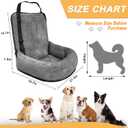 Sephyroth Dog Car Seat for Small/Medium Dogs,Dog Car Bed Washable Pet Travel Safety Seat,Super Soft Safe Removable Puppy Car Seat(Gray)