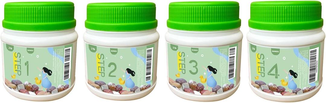 12 LBS Rock Tumbler Grit Set, Rock Tumbler Grit Refill Kit,4-Steps Supplies for Tumbling and Polishing Stones and Gems