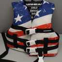 Sportstuff Type III Life Jacket US Coast Guard Approved Open Sides with 3 Body Belts & Buckles Quick Dry Fabric, Secure Fit, Comfortable Stars & Stripes, Size Child