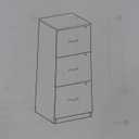 VASAGLE 3-Drawer Vertical File Cabinet, Filing Cabinet for Home Office, Printer Stand, with 3 Lockable Drawers, Adjustable Hanging Rail, for A4 and Letter-Size Files, Ink Black UOFC055B16