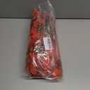 Artificial Fall Hanging Flowers for Decoration, 2pcs Long Vine Fake Flowers Plants Morning Glory, Realistic Faux Petunias for Planter Patio Porch Garden Autumn Outdoors Dec, Orange Red