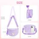 YOOLIFE Birthday Gifts for 10 11 12 13 14 15 16 17 Year Old Teen Girl - Crossbody Bags for Women, Bum Bag for Girls Crossbody Purse Initial Fanny Pack, Girls Gifts for Mom Daughter Sister, Purple (B)