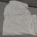 FULLSOFT High Waisted Biker Shorts for Women-5" Tummy Control Fitness Athletic Workout Running Yoga Gym Soft White Biker Shorts for Women (White, Small-Medium)