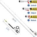 janz Aluminum 24 FT Telescoping Pressure Washer Wand with Pressure Washer Extension Wand,Gutter Cleaner Attachment, 5 Spray Nozzle Tips, 2 Hose Inlet Adapters and Support Harness