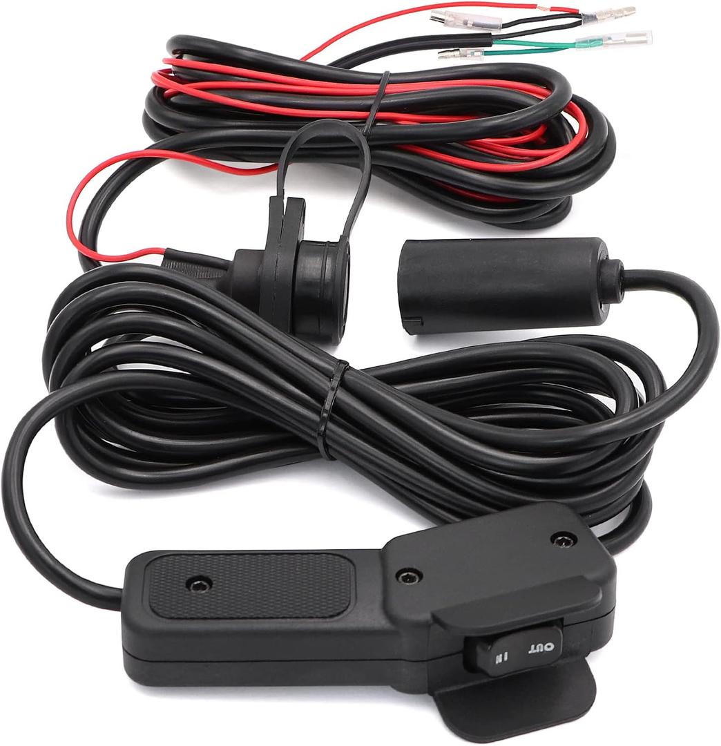 Winch Hand Remote Controller with Ergonomic Grip and Control Socket Assembly for ATV UTV Winch