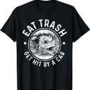 Opossum Eat Trash Get Hit By A Car Vintage Funny Possum T-Shirt Large