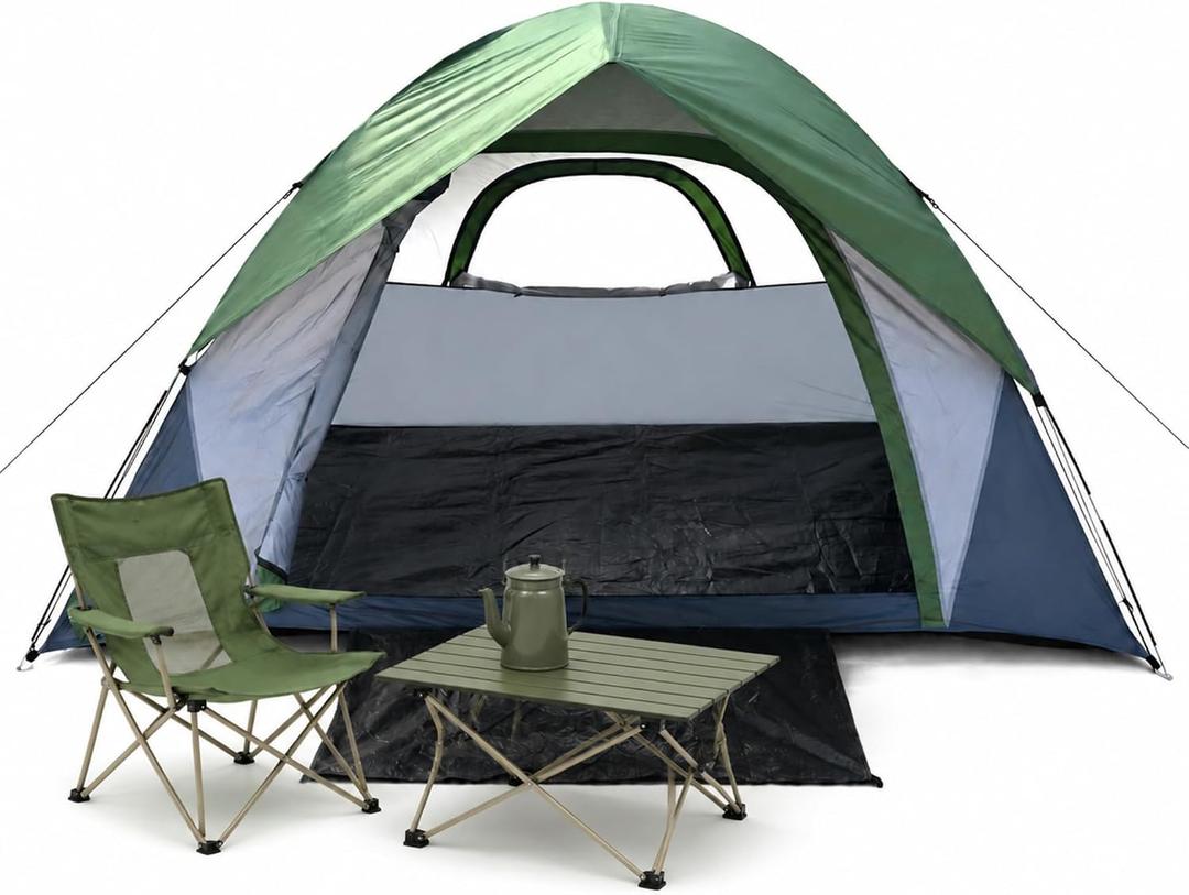 XL Camping Tents 4 Person Waterproof Double Layer Dome, X-Large