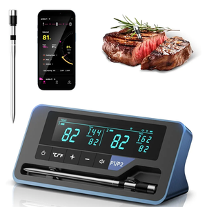 2025 AI Wireless Meat Thermometer, Smart Bluetooth Meat Thermometer Digital, ±0.5°F High Accuracy, Grill Temperature Probe for BBQ, Grilling, Smoker, Oven, Cooking, Air Fryer, 1 Probe
