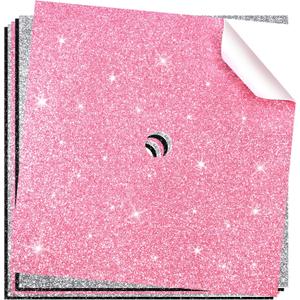 TERAYVIX Graduation Cap Decorations kit Graduation Cap Topper Blank, 6 Pcs Glitter Cardstock with Self-Adhesive for DIY Grad Cap Decorations